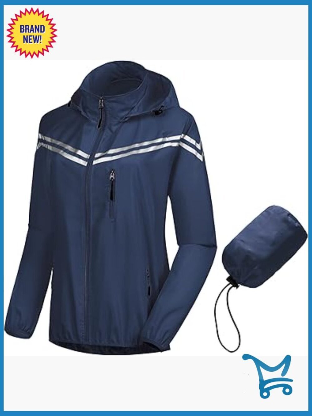 Lightweight Packable UPF 50+ Hoodie Reflective Cycling Jacket Detachable Hood